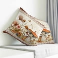 thumbnail image 3 of Vintage Mushroom Pillow Covers 26x26 Inch Decorative Throw Pillow Cover, Spring Floral Retro Art Pastoral Botanical Sofa Pillowcases Accent Cushion Case Home Decor Bedroom Living Room, 3 of 6