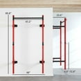 thumbnail image 7 of Resenkos Foldable Wall-Mount Power Rack with Pull-Up Bar, 1000 Pound Weight Capacity - Red, 7 of 7