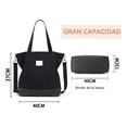 thumbnail image 2 of Bolso  Lab.G De Mano Lona Cercanías Alta Capacidad Para Mujer NEGRO, 2 of 3