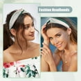 thumbnail image 2 of Unique Bargains Color Block Knotted Wide Headband Fashion Hair Accessories for Women Green 1.57" Width, 2 of 7