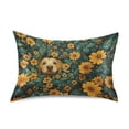 thumbnail image 7 of Yayeee Pillow Case Set of 2 King Size Wrinkle Resistant Pillowcase Soft Envelop Closure Floral Dog Pattern Cover Bedroom Decor, 7 of 7