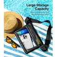 thumbnail image 5 of Ringke Waterproof Bag [Sling Bag] Lightweight Waterproof Large Capacity Touch Friendly TPU Sling Bag - Black, 5 of 11