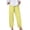 Yellow, variant on Staron Spring Casual Pants for Women Linen Straight Leg Ankle-Length Trousers Solid Color Tie-Waist Relaxed Comfy Everyday Wear, Purple L