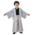 thumbnail image 5 of MEZZALL 1 Set Kimono Traditional Clothing Clothes Traditional Kimono Boys Outfits Fabric Black, Light Gray, 3-4 Years, 5 of 5