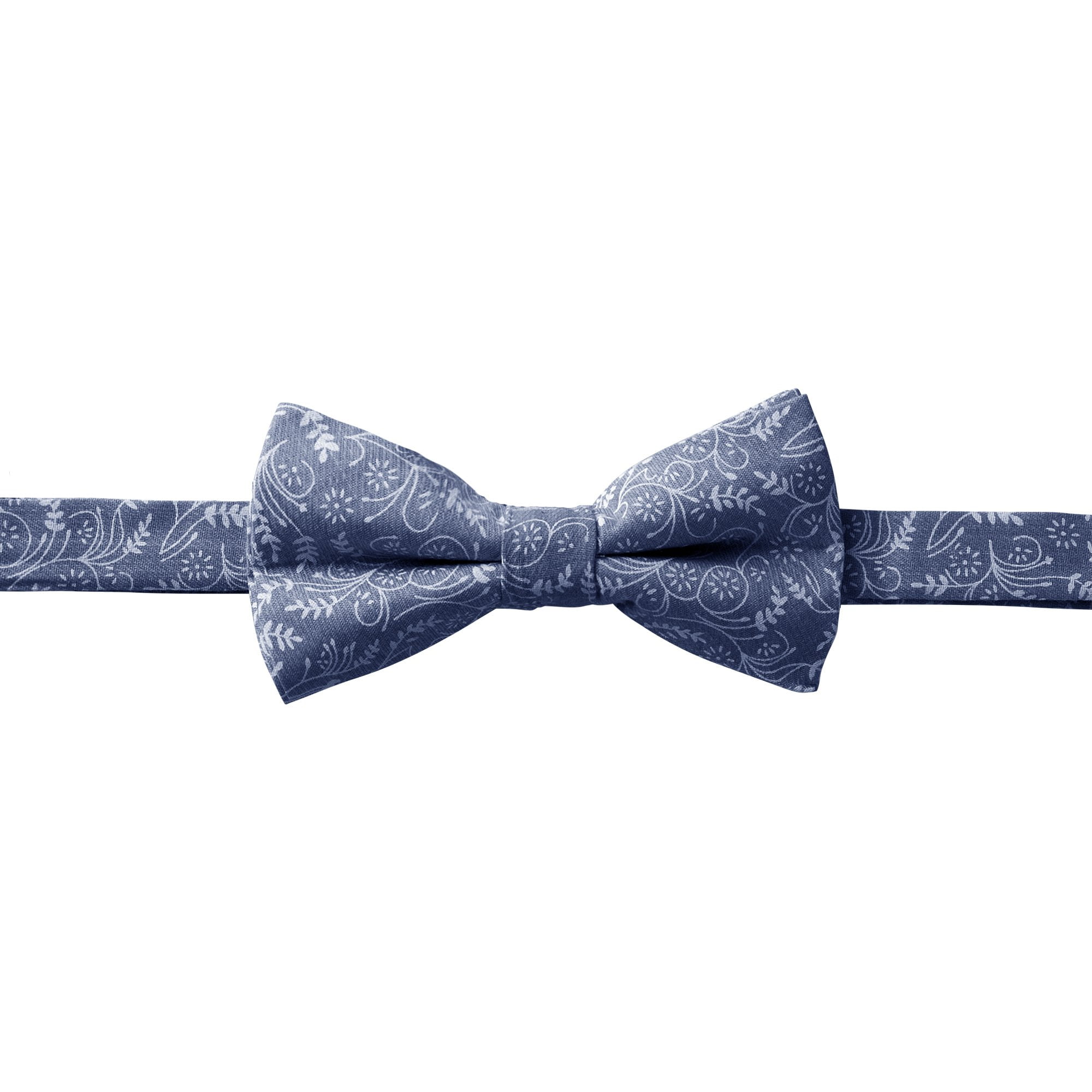 Jacob Alexander Men's Pretied Banded Adjustable Floral Bow Tie Slate