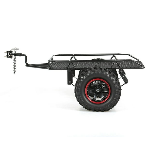Kit De Remolque De Coche De Metal Trail, Soporte De Remolque Con 4 Neumaticos Kit De Autoensamblaje Compatible Con Coche 1 10 Rc