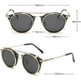 thumbnail image 2 of Retro Women Steampunk Sunglasses Men Round Punk Glasses UV400, 2 of 7