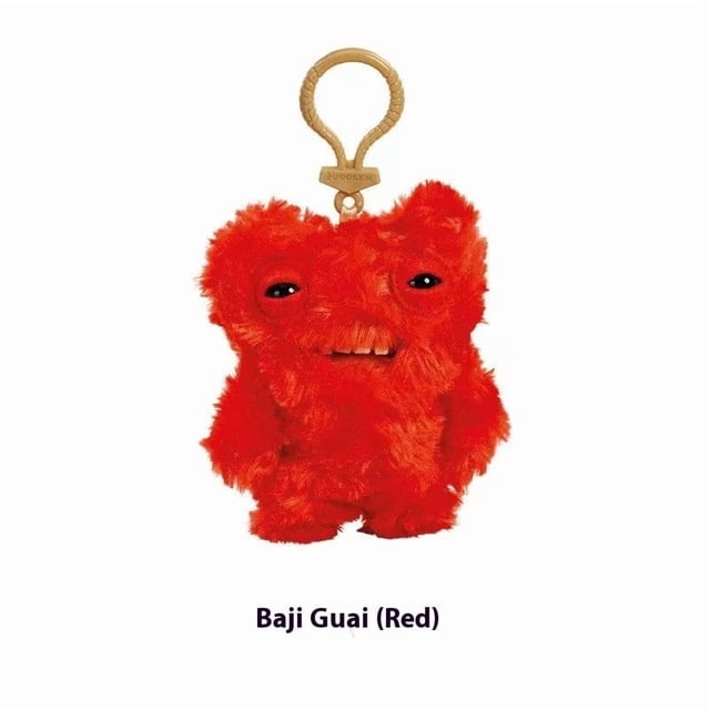 Keychain Crochet Animals Keychain,Funny Ugly Monster,Collectible(Keychain - Ba Chi Guai (red)
