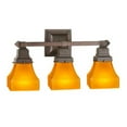 thumbnail image 1 of Medya 50362 20 in. Bungalow Frosted Amber 3 Light Vanity Light, 1 of 1