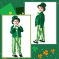 thumbnail image 2 of Alaiyaky 8 Pcs St. Patrick's Day Leprechaun Costume St. Patrick's Day Outfit with Jacket Pants Hat Bow Tie Shamrock Necklaces Glassesfor Irish Cosplay, 2 of 7