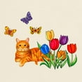 thumbnail image 3 of CafePress - Orange Cat In Tulips T Shirt - Men's Classic Graphic T-Shirt, 3 of 4