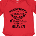 thumbnail image 4 of Inktastic Handpicked for Earth by My Mawmaw in Heaven with Angel Wings Boys or Girls Long Sleeve Baby Bodysuit, 4 of 5