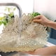 thumbnail image 3 of Paquete de 12 manteles individuales redondos de 38 cm, manteles individuales dorados huecos lavables antideslizantes, manteles individuales resistentes al calor para mesa de comedor, manteles, 3 of 7