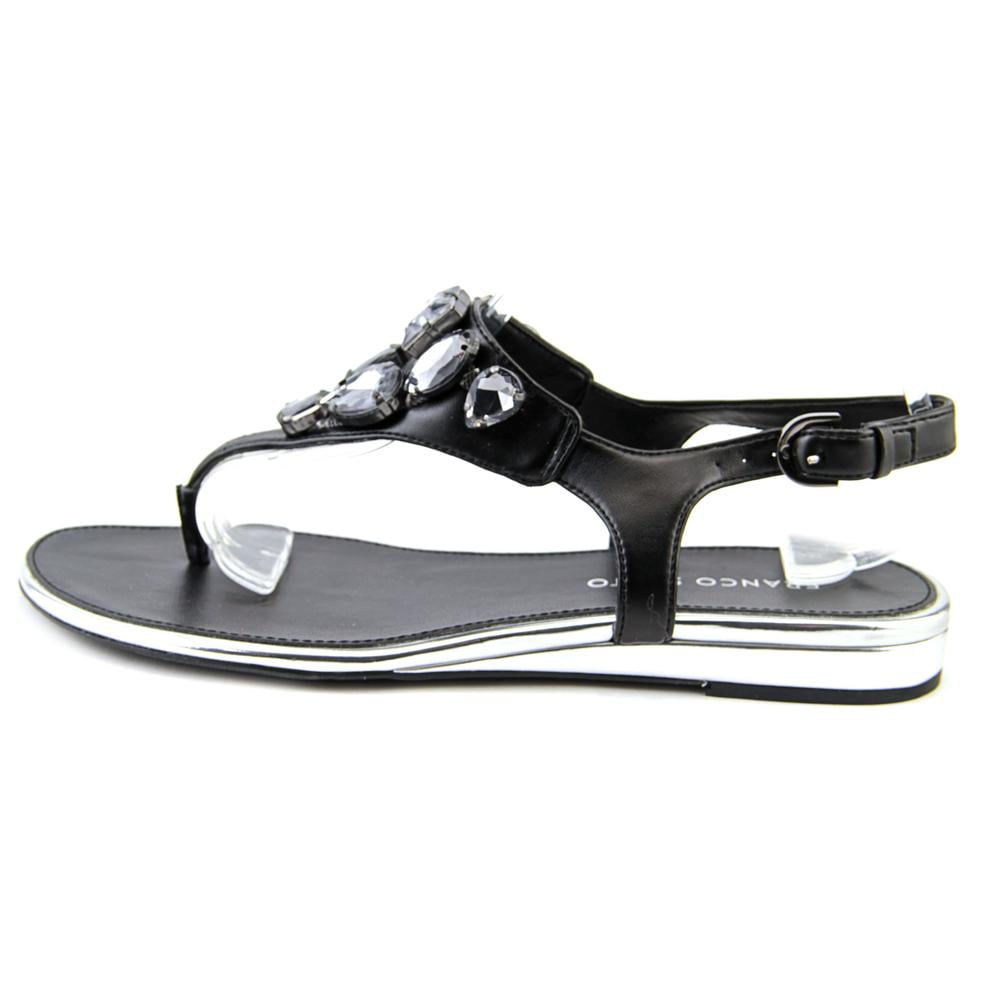 Franco Sarto Womens Galileo Black Synthetic Sandal 7.5 M