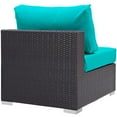 thumbnail image 4 of Modway Convene Outdoor Patio Armless in Espresso Turquoise, 4 of 4
