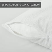 Everlasting Comfort Waterproof Pillow Protector Zippered Hypoallergenic Pillow Cover, Standard 2pc