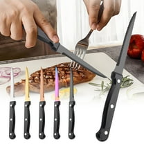 Puntoco Stainless Steel Super Serrated Western Knife Camping Steak Knife