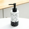 thumbnail image 4 of WE-POLUJ 300ml Ceramic Marble Lotion Pump Dispenser Home Decors Soap Dispenser Empty Bottle for Home Bath & Shower Essential, 4 of 21