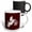 Multicolor, variant on 3drose, Moto X Dirt Bike Monotone Vector Art in White, 11oz Magic Transforming Mug
