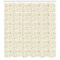 thumbnail image 3 of Ambesonne Floral Shower Curtain, Spring Season Monochrome, 69"Wx84"L, Earth Yellow White, 3 of 3
