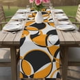 thumbnail image 4 of Orange Geometric Table Runner 90 Inches, Modern Abstract Lines Textured Bed Runner Dresser Scarves Tabletop for Indoor Outdoor Parties/Ceremony/Banquet, 13" x 90", 4 of 9