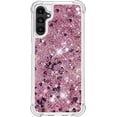 thumbnail image 3 of Slim Fit Phone Case for Samsung Galaxy A14, Glitter Liquid Quicksand Effect Silicone Soft TPU Case with Camera Lens and Screen Protection for Galaxy A14 5G/4G,LSWT Diamond Rose, 3 of 14