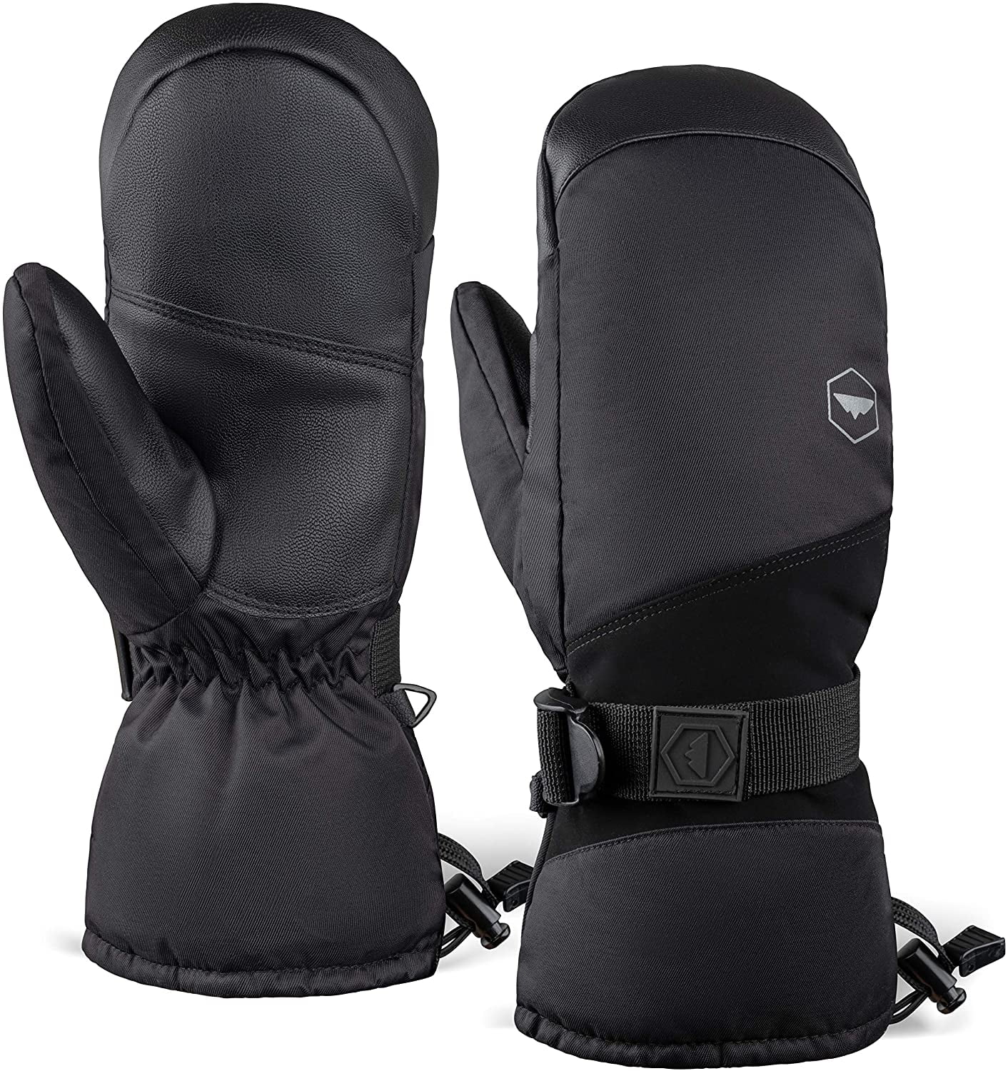Winter Snow & Ski Mittens with Wrist Leashes Mitts Designed for
