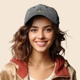thumbnail image 4 of Dalix Sorcerer Frog Embroidered Cap Cotton Baseball Cute Cool Dad Hat Womens in Washed Black, 4 of 5