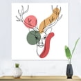 thumbnail image 1 of Designart Art Mural sur Toile Moderne et Contemporain, Tons Terre Cerf de Noël Minimaliste, 1 of 4