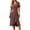 Brown, variant on Wedding Guest Dresses for Women Semi Formal Evening Night Casual Homecoming Dress Summer Printed Short Sleeve V-Neck Ruffle Dress Elegant Asymmetrical Dress,Brown