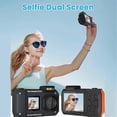 thumbnail image 4 of Waterproof Camera 4K 65MP Underwater Camera with 64G Card, for Snorkeling Autofocus Selfie Dual-Scre, 4 of 5
