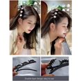 thumbnail image 3 of Newnewlooks - Pinzas para el pelo trenzadas con piedras de cristal brillantes, 4 pinzas para el pelo trenzadas triples Rsvelte con 3 pinzas pequeñas para mujer, pinzas pequeñas para trenzas de pelo co, 3 of 7