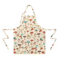 thumbnail image 2 of Red Mushroom Line Light Pattern Apron-Garden Aprons for Women with Pockets-Cotton Linen Waterproof Kitchen Cooking Gardening Aprons Adjustable for Kitchen,Cooking,BBQ and Salon 33x27 Inch, 2 of 7