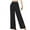Black, variant on WREESH Womens Business Casual Pants Fashion Button Solid High Waist Pockets Full Length Pants Black