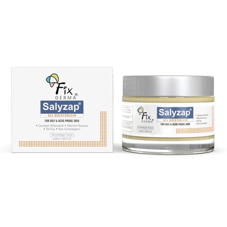 Fixderma Salyzap Face gel, Oil free hydrating gel, Deep Moisturization, Moisturizer for acne prone skin, Soothes acne and redness, non-comedogenic, non-greasy gel, Dermatologist tested - 50ml