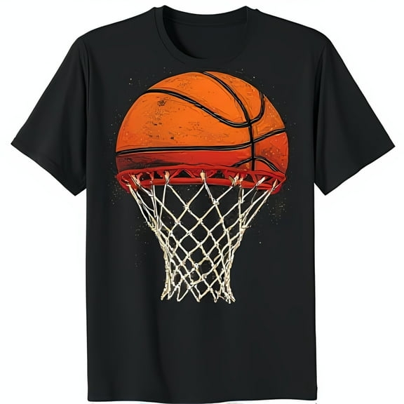 Vibrant Graphic on Black T-Shirt with Splatter Design