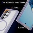 thumbnail image 6 of Magnetic Clear Case for Samsung Galaxy S25 Ultra, Hybrid Protective Silicone Bumper, Slim Smooth Sleek Matte Frosted Case for Men Women for Samsung Galaxy S25 Ultra, Lightpurple+Clear, 6 of 7