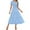 QZ1_Blue, variant on Eiyaclvo Womens Summer Maxi Dress Short Sleeve Notch V Neck A Line Long Dress with Elastic Waisted Flowy Beach Vacation Party Dresses