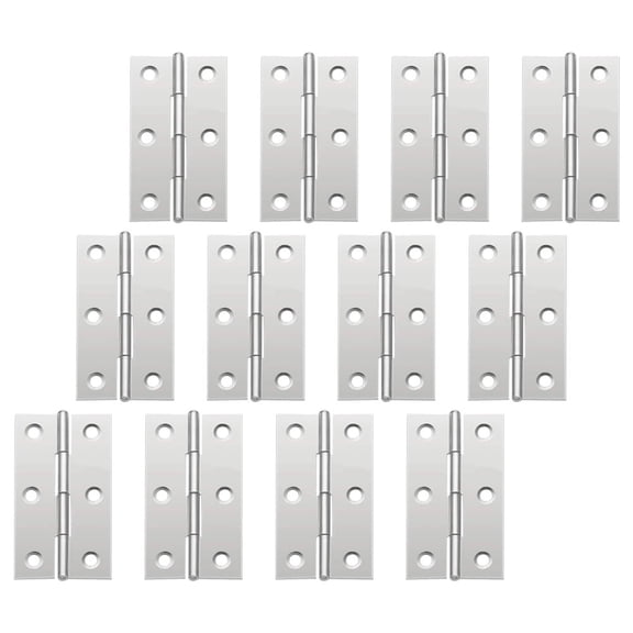 12 Pcs Stainless Steel Hinge Cupboard Hinges Cabinet Hinges Garage Door Hinges Furniture Hinge Lift off Hinge