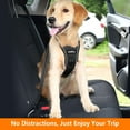 thumbnail image 5 of VavoPaw Dog Vehicle Safety Vest Harness, Adjustable Soft Padded Mesh Car Seat Belt Leash Harness with Reflective Strip Travel Strap and Carabiner for Most Cars, XL Size, Black, 5 of 9