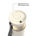 thumbnail image 4 of Contigo 24 oz SnapSeal Leak-Proof Stainless Steel Water Bottle – Keeps Drinks Hot & Cold, Reusable Straw, Spill-Proof for Bags, Carry Strap, Cream/Champagne, 4 of 10