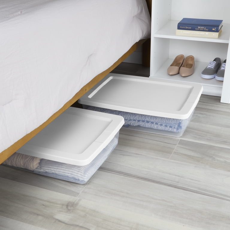 Sterilite 28-Quart Storage Boxes, Set of 2, White photo 6