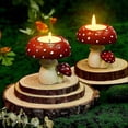 thumbnail image 4 of Mushroom Tea Light Candle Holder Cute Mushroom Light Candle Holder, 4 of 5