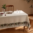 thumbnail image 3 of Mantel ISAENNE de lino de diseño navideño 160x260 cm beige, 3 of 9