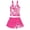 Pink Butterfly, variant on Girls Tankini Swimsuit Two Piece Bathing Suits Summer Beach Swimwear with Skirt Shorts Gradient Sequins 7-12Y
