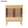 thumbnail image 4 of Harper & Bright Designs 30" Rattan Bathroom Vanity Combo with Ceramic Sink, Bathroom Vanity Cabinet with Soft Close Doors, Wood, 4 of 15
