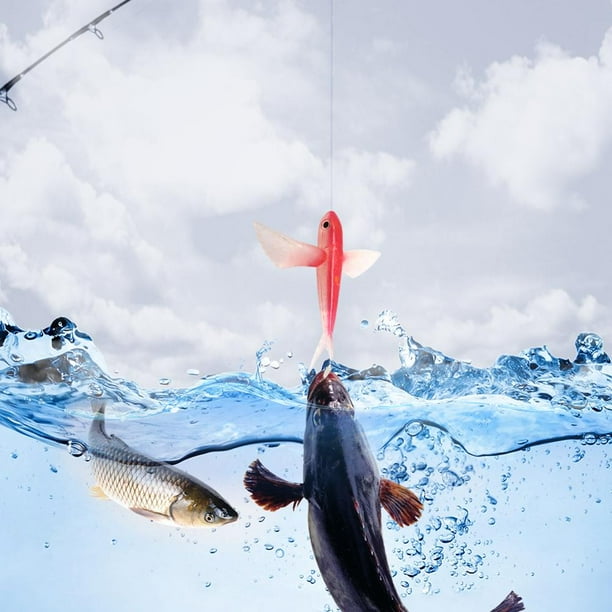 21cm 124g Señuelos de pesca de pez volador biónico Cebo suave artificial (Rojo)