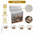 thumbnail image 6 of Table Runner Dresser Scarves 60 Inch Long,Farm Pumpkin Maple Leaves Hedgehog Linen Dining Table Runners Thanksgiving Harvest on Wood Tabletop Scarf for Wedding Holiday Party Kitchen, 6 of 9