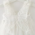 thumbnail image 5 of LIIPEE Girls Dresses Solid Color Sleeveless Butterfly Tulle Ball Gown Sundress Infant Versatile Baby Photography Dress,White,2-3 Years, 5 of 5