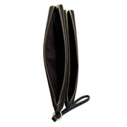 Coach Women's Double Zip Wristlet Wallet in Signature Canvas (IM/Walnut/Black)